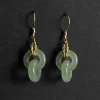 Intertwined Jade Donuts Earrings