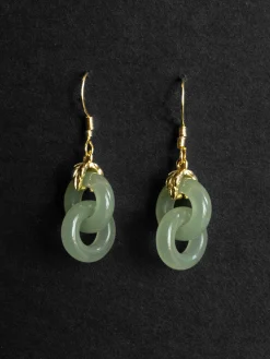 Intertwined Jade Donuts Earrings