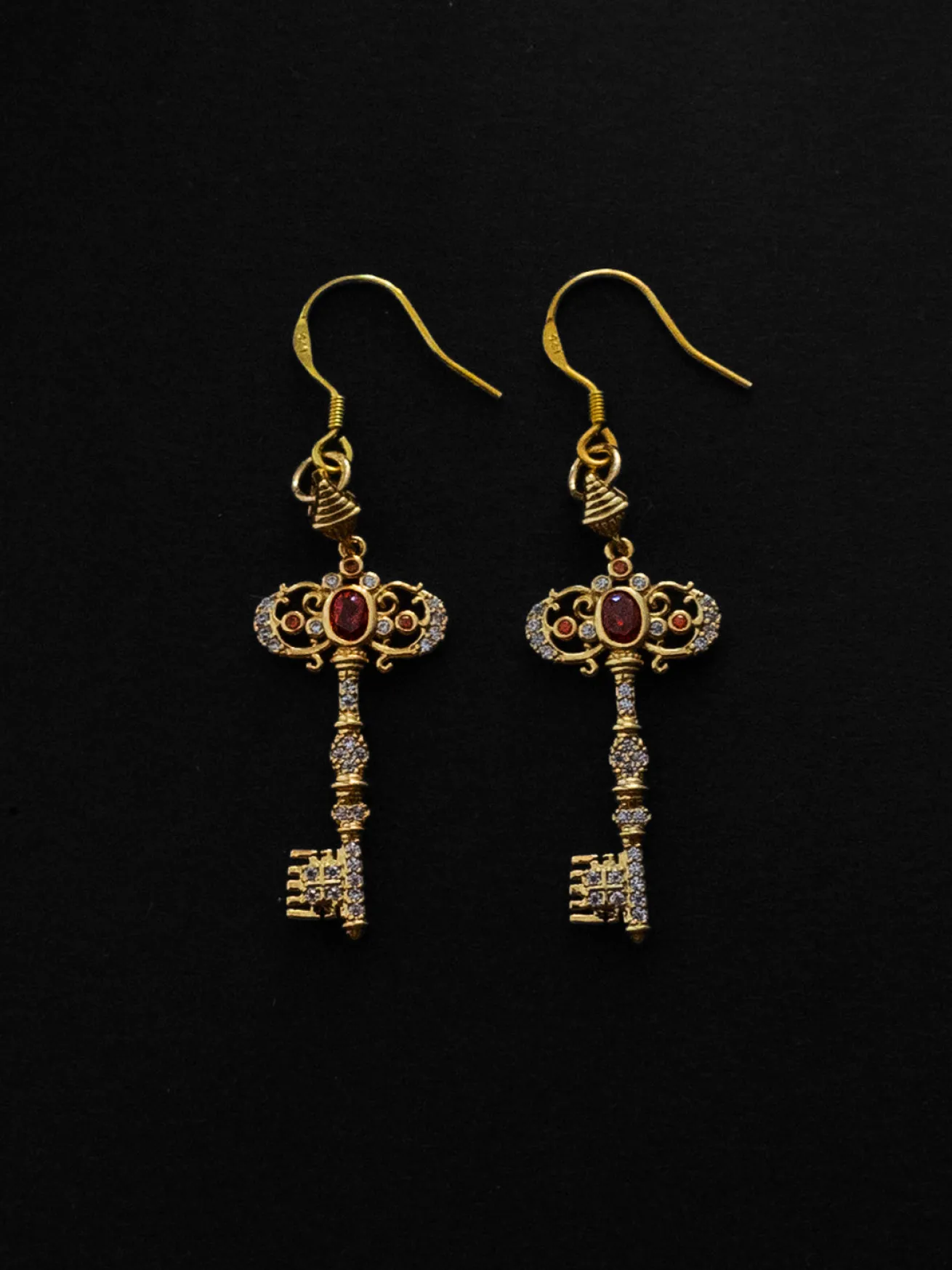 Intricate Key Earrings