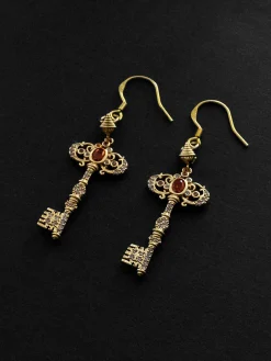 Intricate Key Earrings
