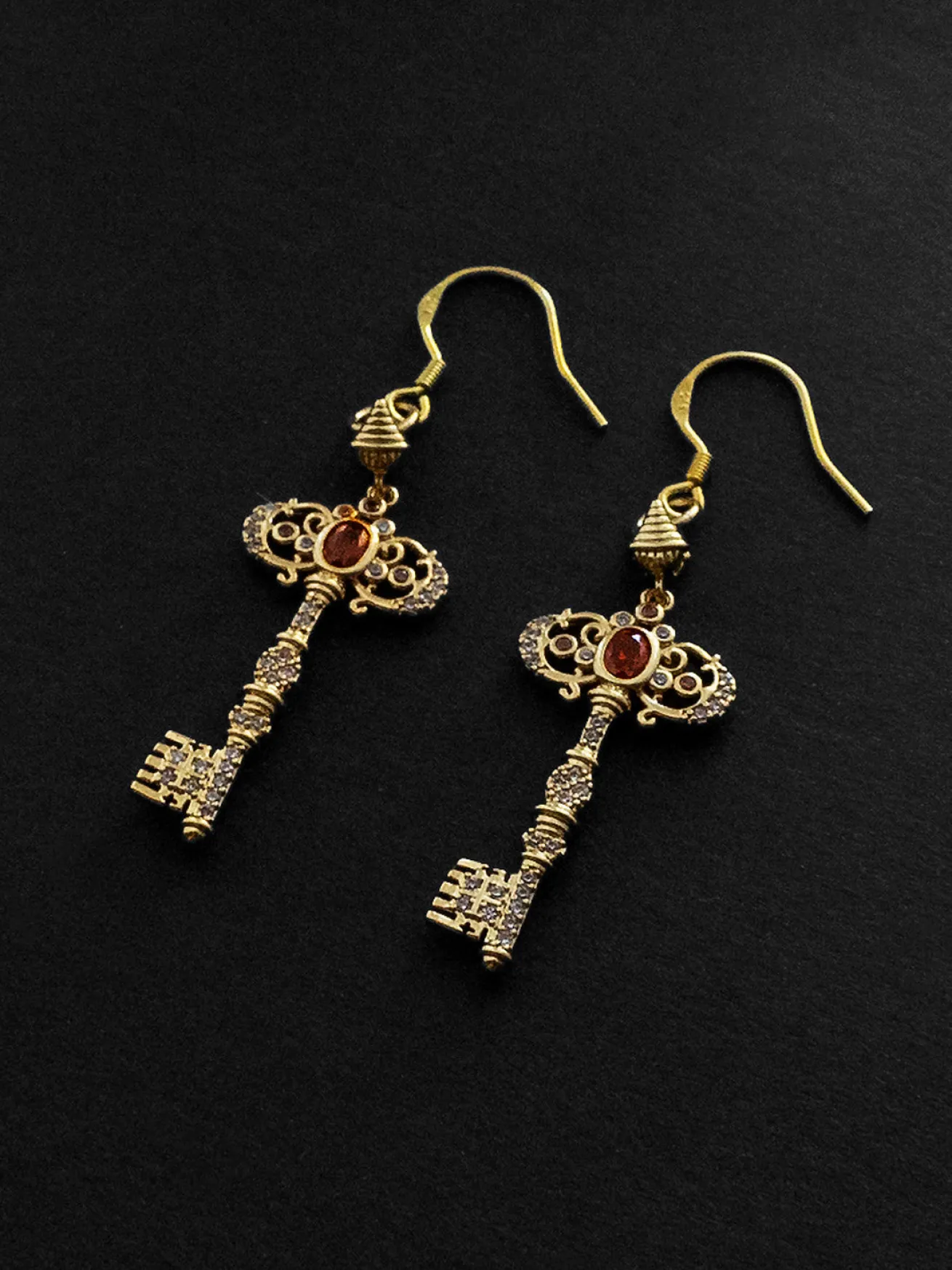 Intricate Key Earrings