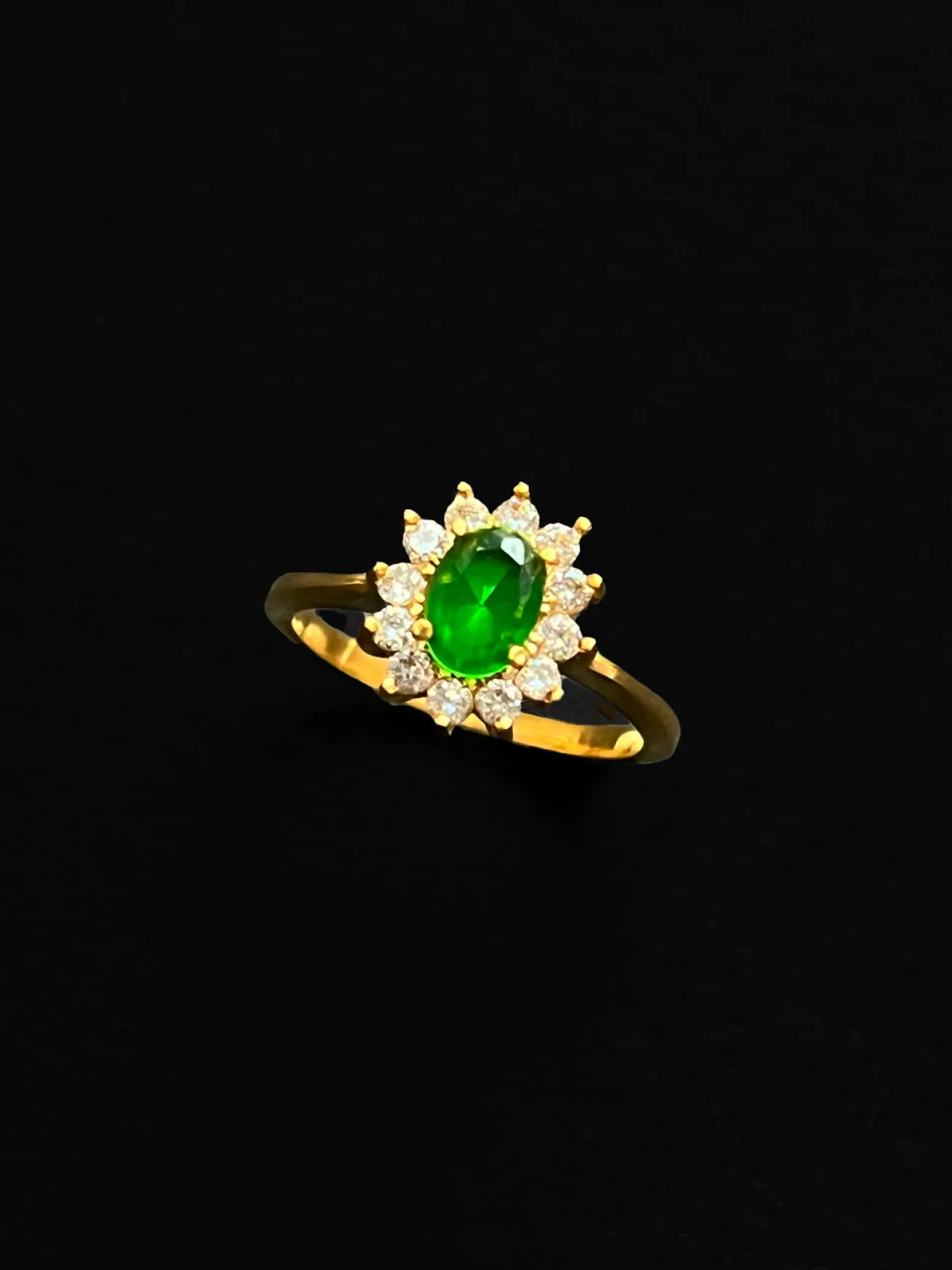 Jade Green Gemstone Ring