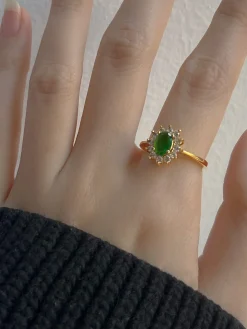 Jade Green Gemstone Ring