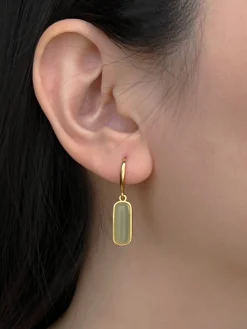 Jade Pendant Earrings