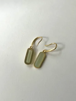 Jade Pendant Earrings