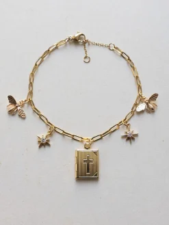 Journey Charm Bracelet - Book Locket, Starburst, Bee