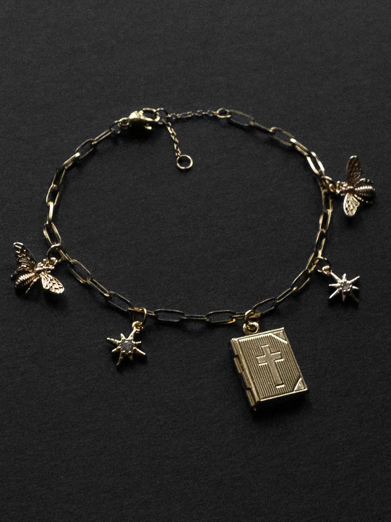 Journey Charm Bracelet - Book Locket, Starburst, Bee