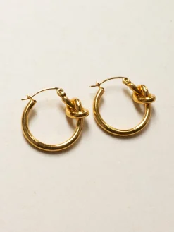 Knot Hoops - Stainless Steel, Gold