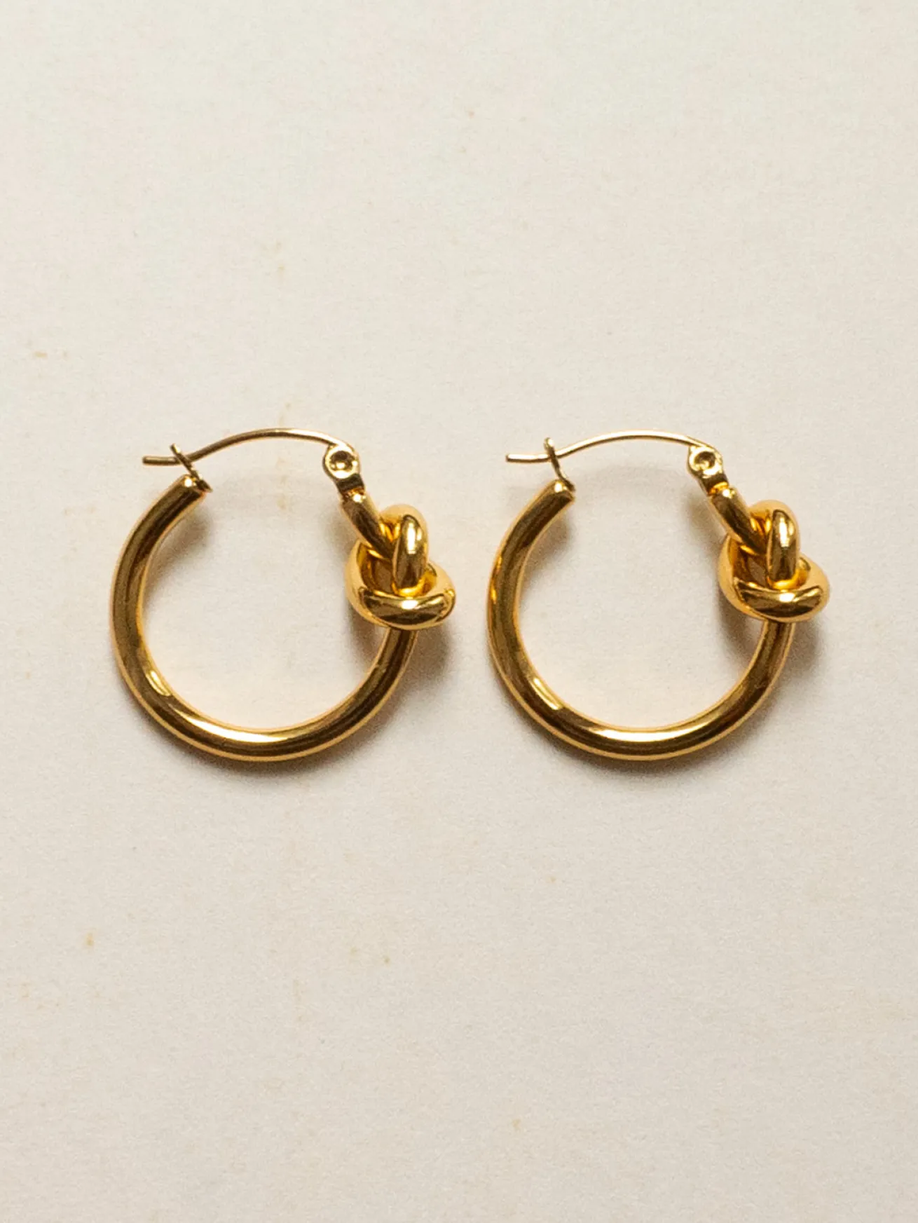 Knot Hoops - Stainless Steel, Gold