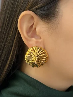 Large Ensnared Gold Clip-Ons (Vintage)