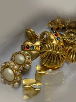 Large Ensnared Gold Clip-Ons (Vintage)