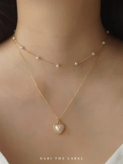 LILITH Heart Pearl Necklace