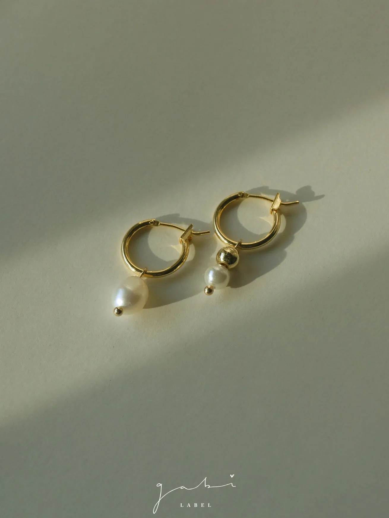 Little Pearls Mismatched Hoops