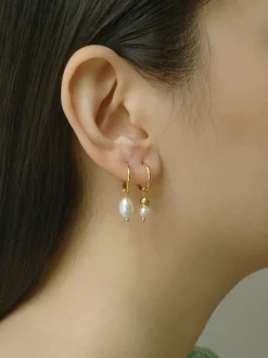 Little Pearls Mismatched Hoops