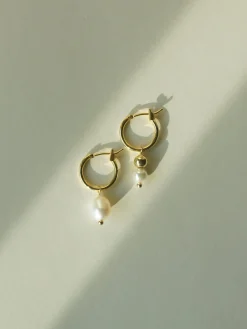 Little Pearls Mismatched Hoops