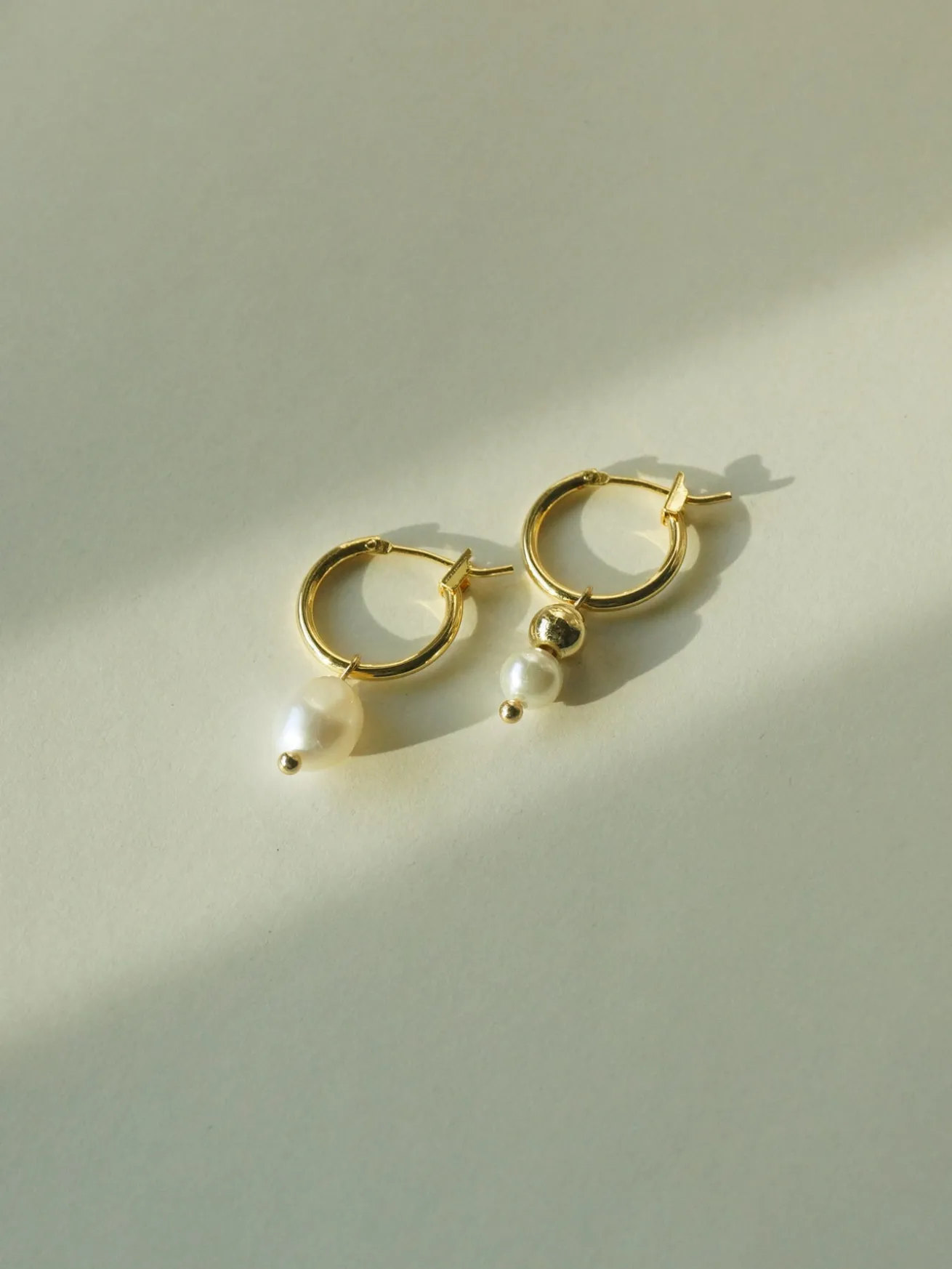 Little Pearls Mismatched Hoops
