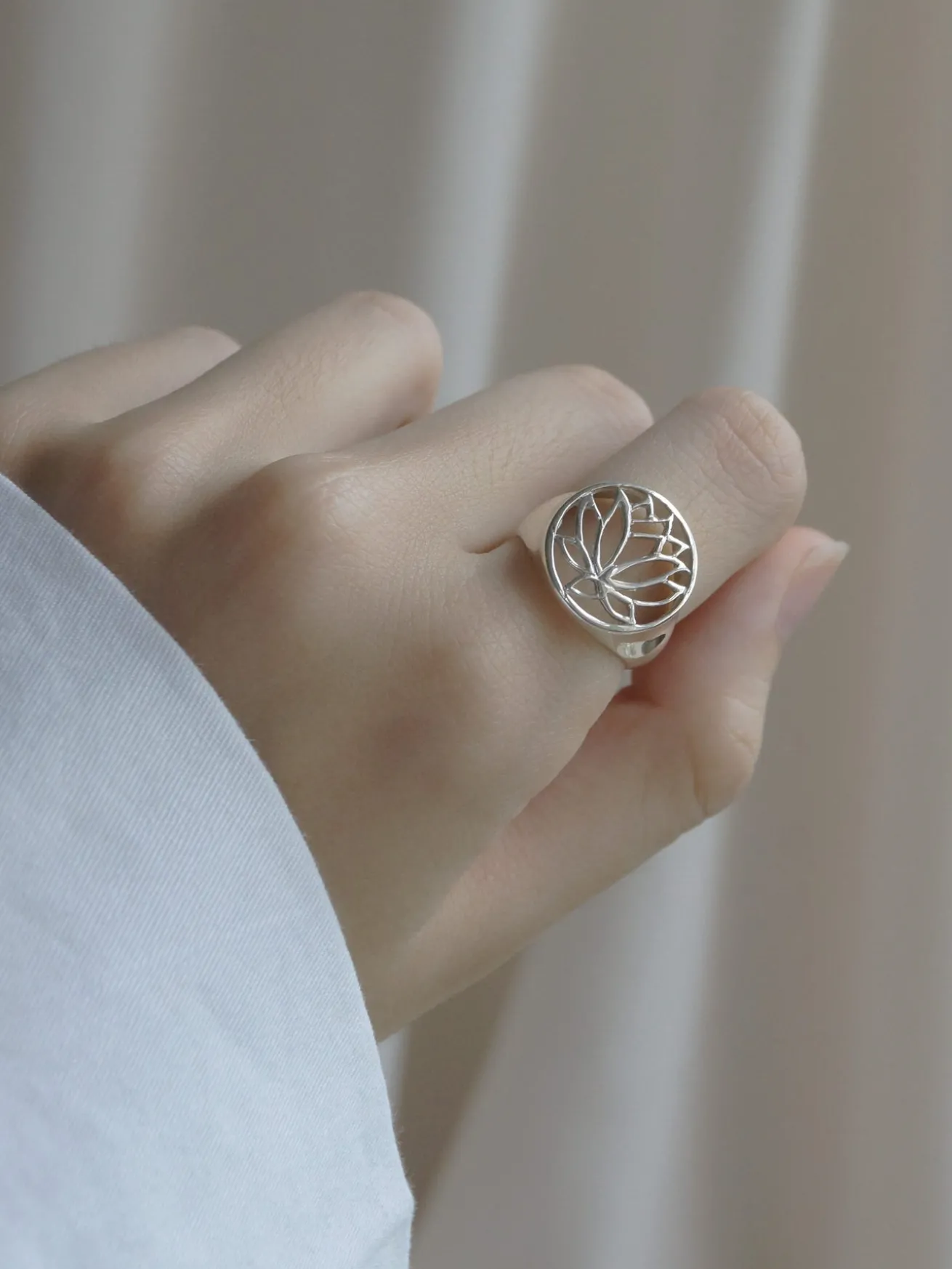 LOTUS Signet Ring - Big // GABI EXCLUSIVE