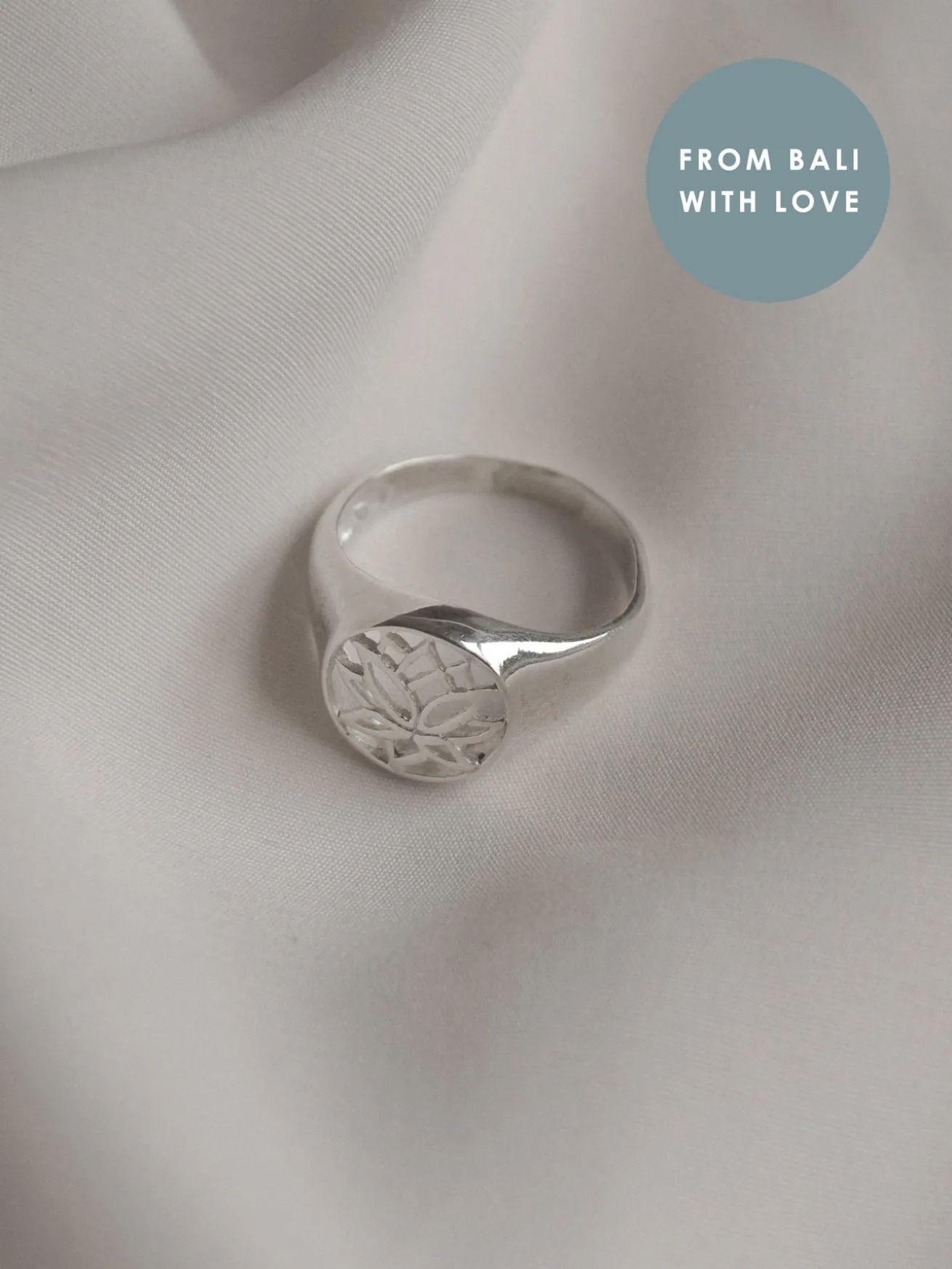 LOTUS Signet Ring - Small // GABI EXCLUSIVE