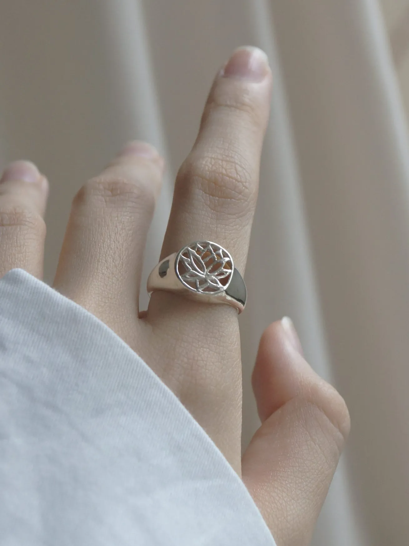 LOTUS Signet Ring - Small // GABI EXCLUSIVE