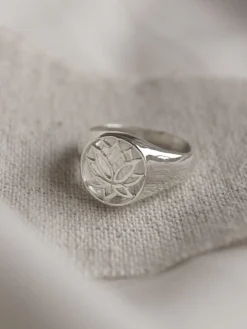 LOTUS Signet Ring - Small // GABI EXCLUSIVE