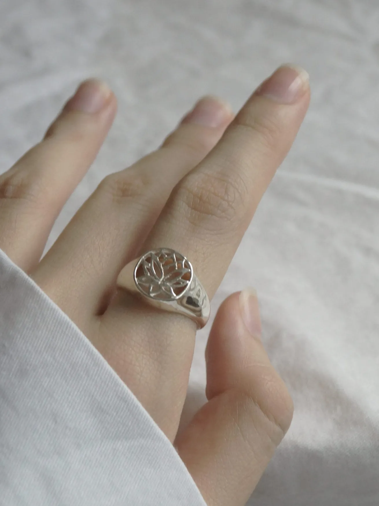 LOTUS Signet Ring - Small // GABI EXCLUSIVE