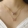 LOVEDAY Necklace - Pink *Gold-plated