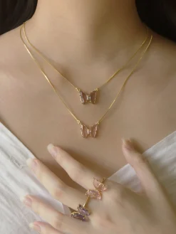 LOVEDAY Necklace - Purple *Gold-plated
