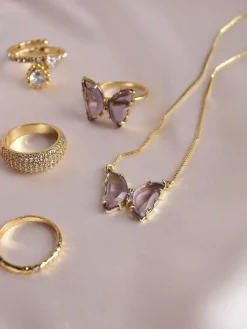 LOVEDAY Necklace - Purple *Gold-plated