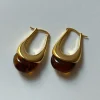 Lucid Dreams Hoops - Gold/Brown
