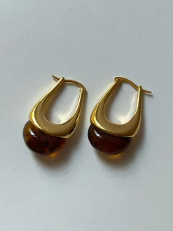 Lucid Dreams Hoops - Gold/Brown