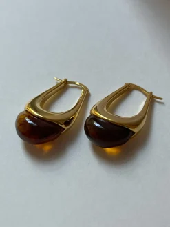 Lucid Dreams Hoops - Gold/Brown