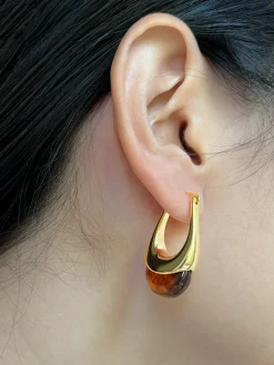 Lucid Dreams Hoops - Gold/Brown
