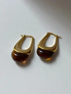 Lucid Dreams Hoops - Gold/Brown