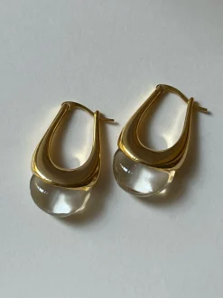 Lucid Dreams Hoops - Gold/Clear
