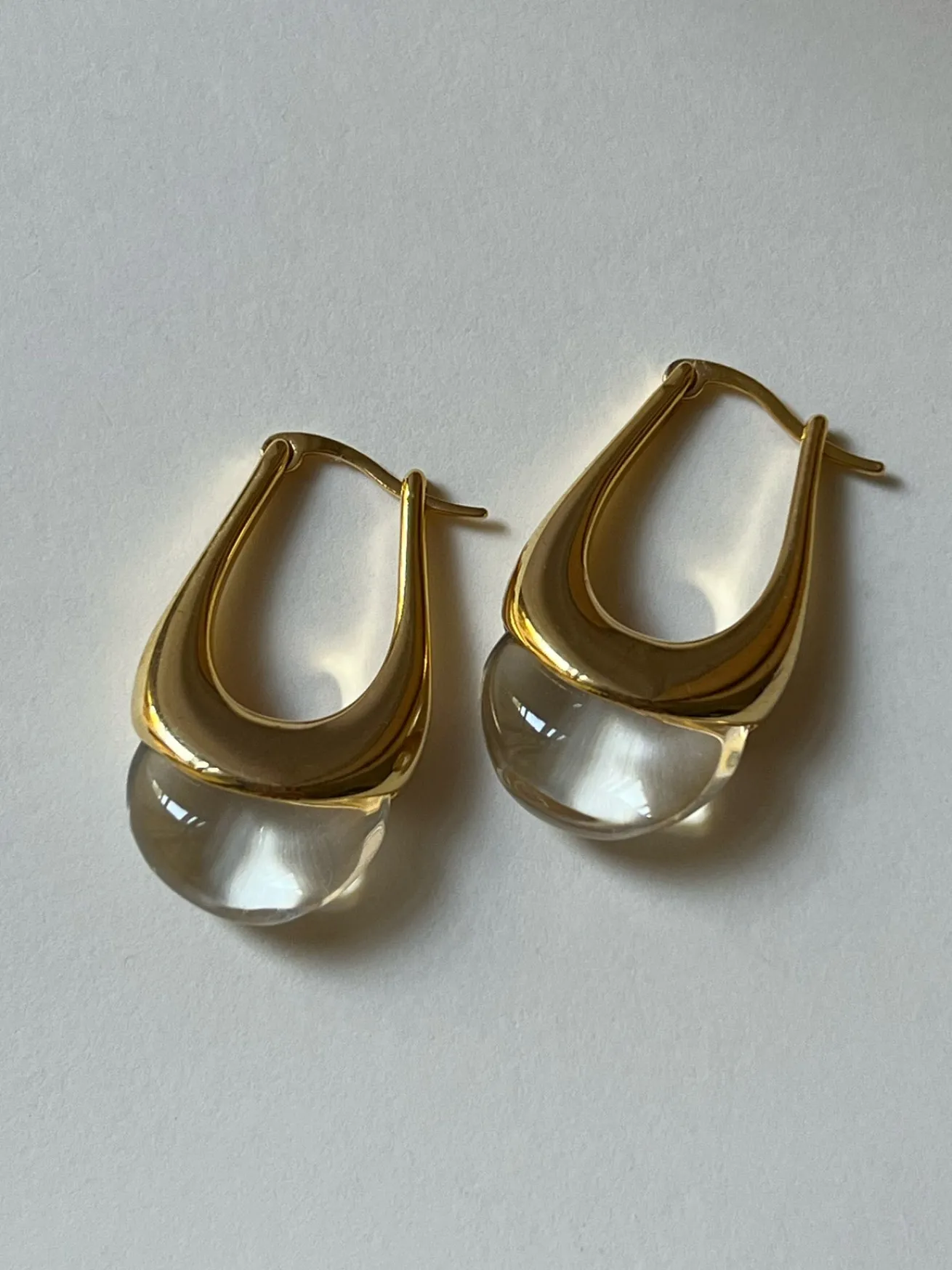 Lucid Dreams Hoops - Gold/Clear