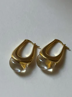 Lucid Dreams Hoops - Gold/Clear