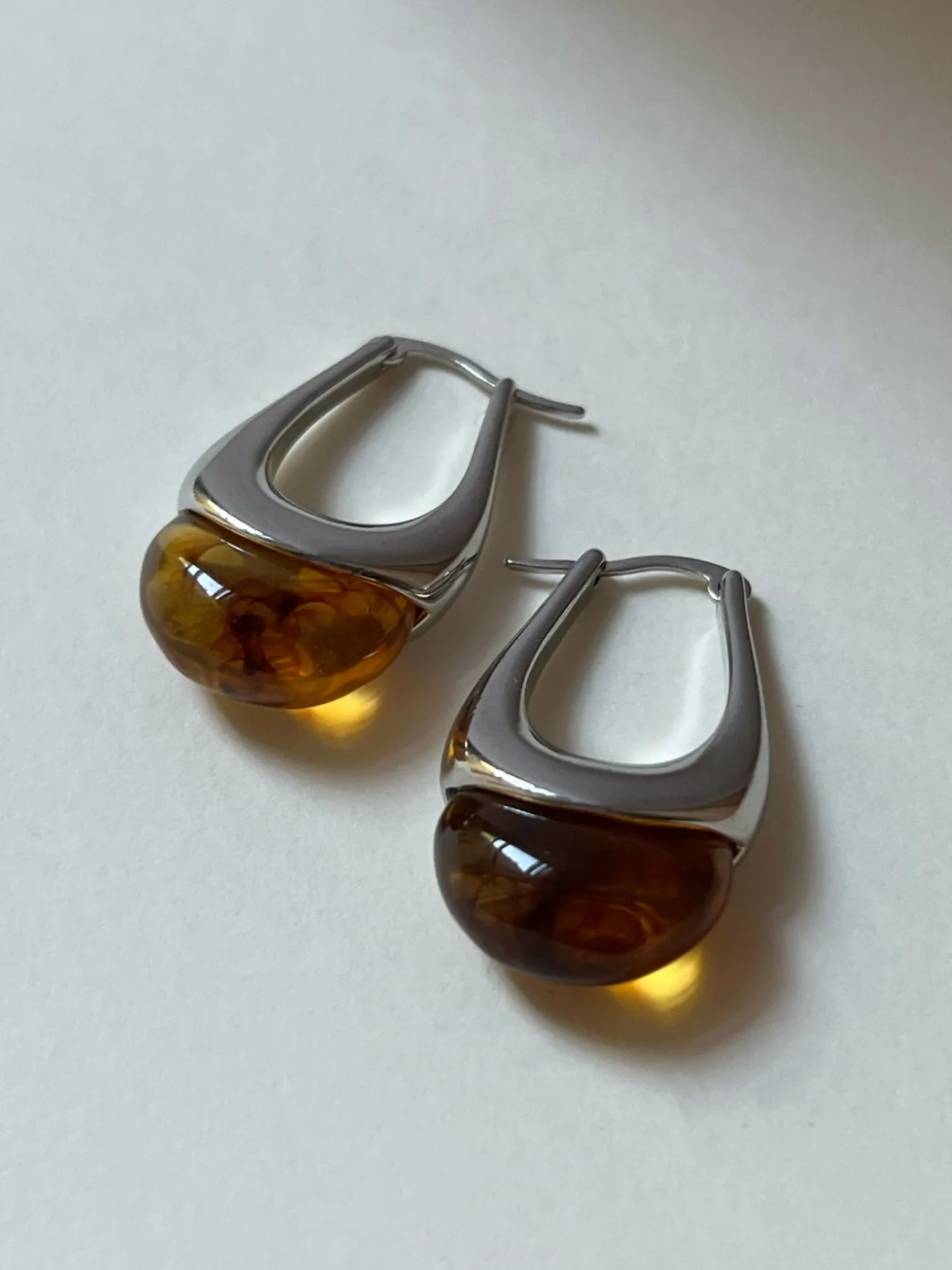 Lucid Dreams Hoops - Silver/Brown