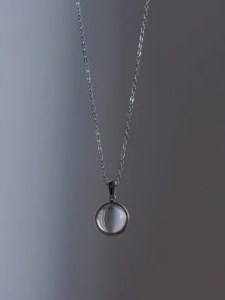 Lucite Globule Necklace - Silver