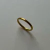 Matte Essential Gold Ring - 2mm