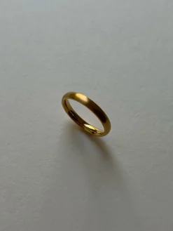 Matte Essential Gold Ring - 3mm