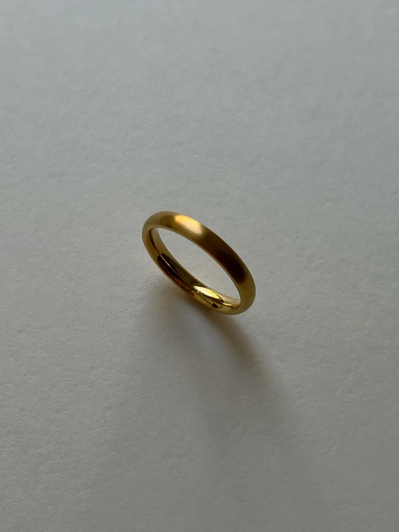 Matte Essential Gold Ring - 3mm