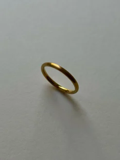 Matte Essential Gold Ring - 2mm