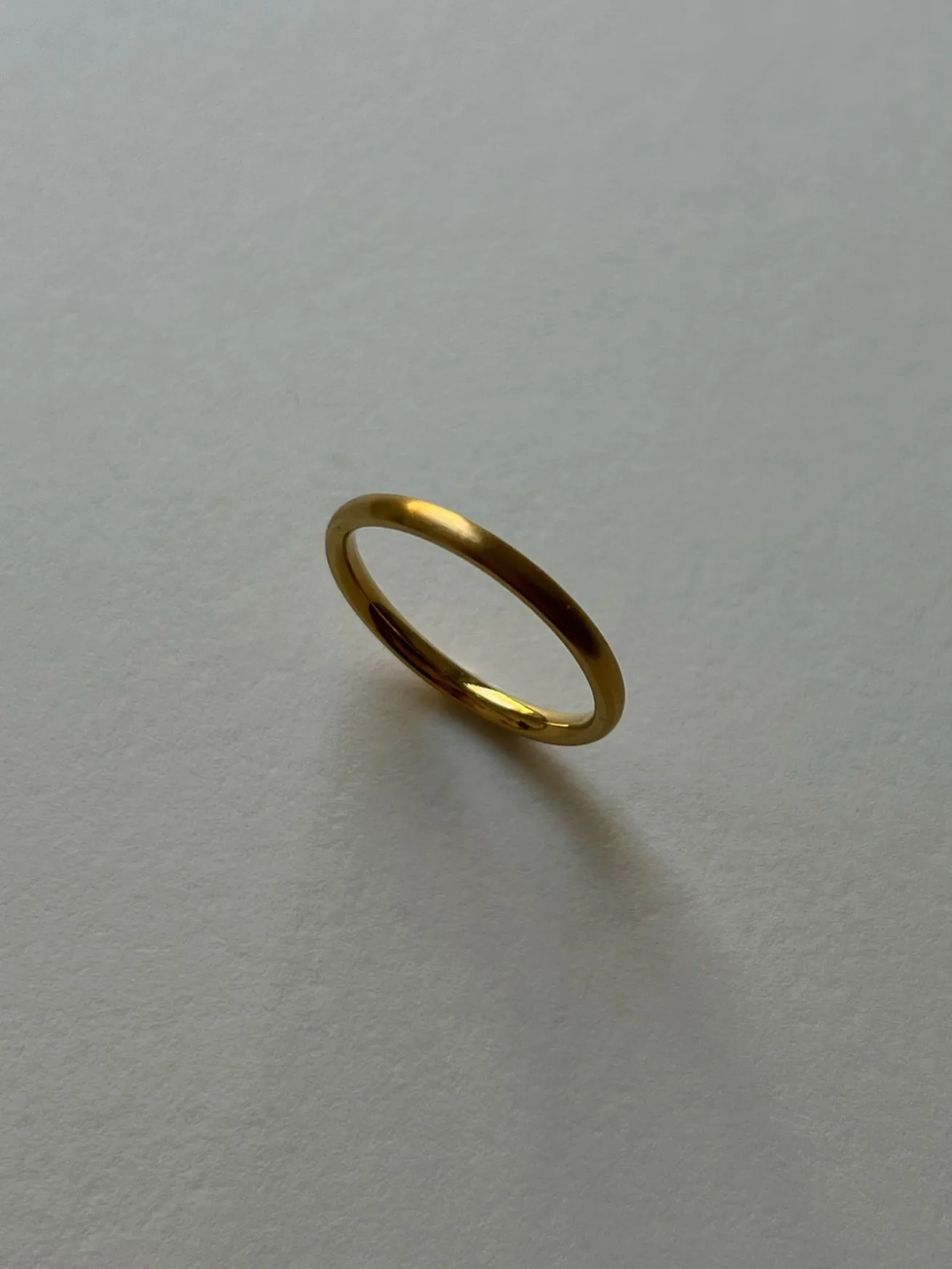 Matte Essential Gold Ring - 2mm