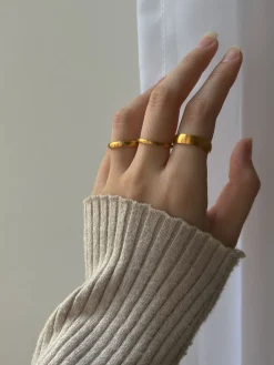 Matte Essential Gold Ring - 2mm