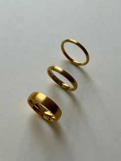 Matte Essential Gold Ring - 2mm