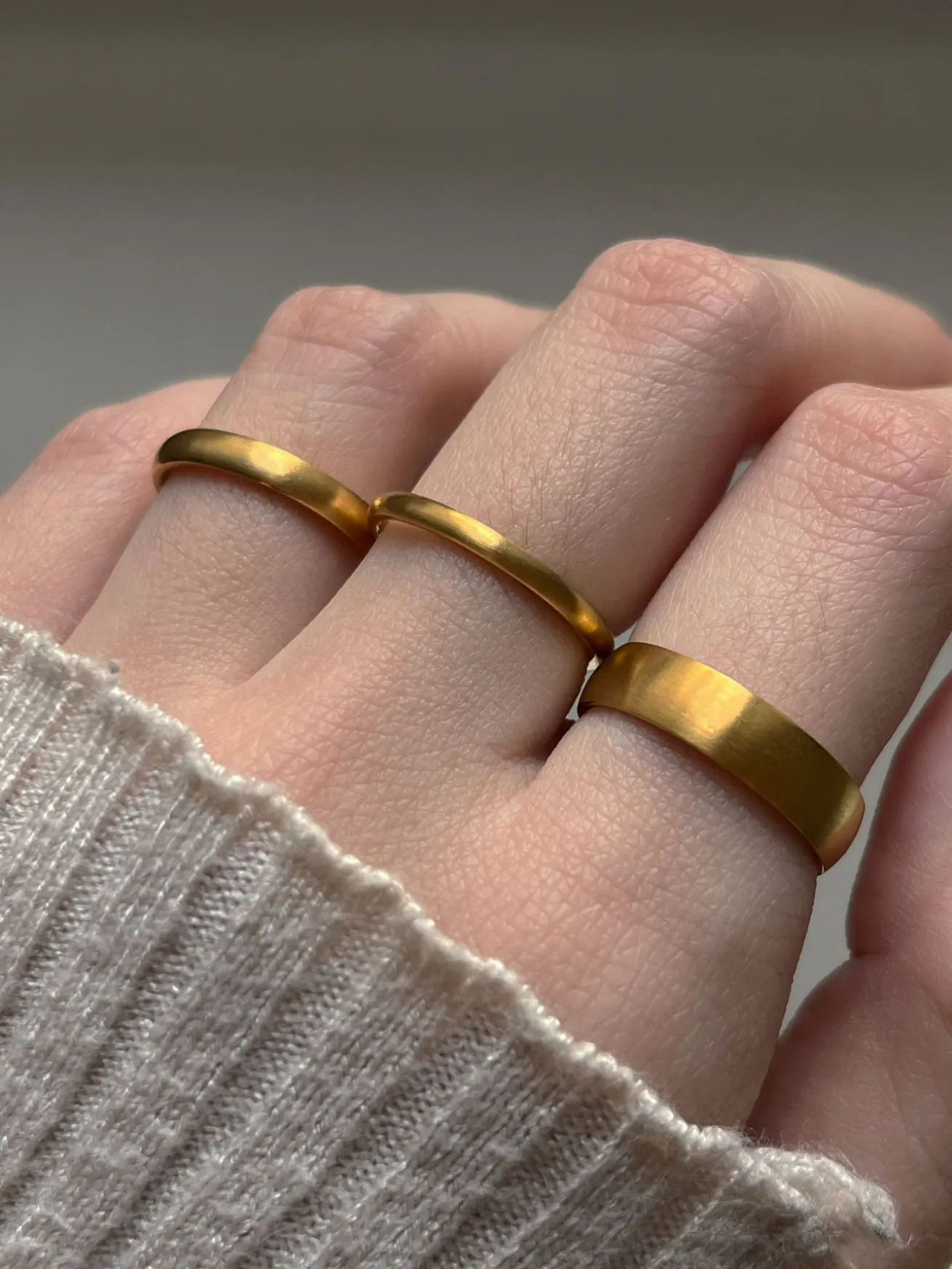 Matte Essential Gold Ring - 2mm