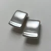 Matte Silver Rectangular Clip-Ons (Vintage)