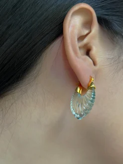 Mirage Glacial Hoops - Turquoise Lake