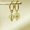 Mismatched Petite Daisy Hoops