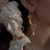 Modern Mystic Crescent Moon Hoop Earrings